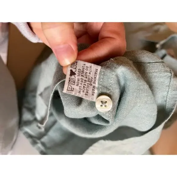 100% Linen Long Sleeve Shirt XL - Picture 7 of 7